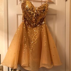 Gold Sequined Dress